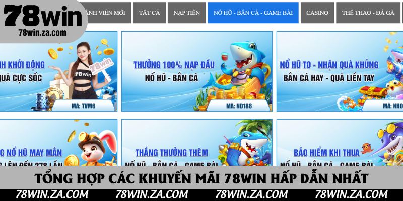 Tổng hợp các khuyến mãi 78Win hấp dẫn nhất